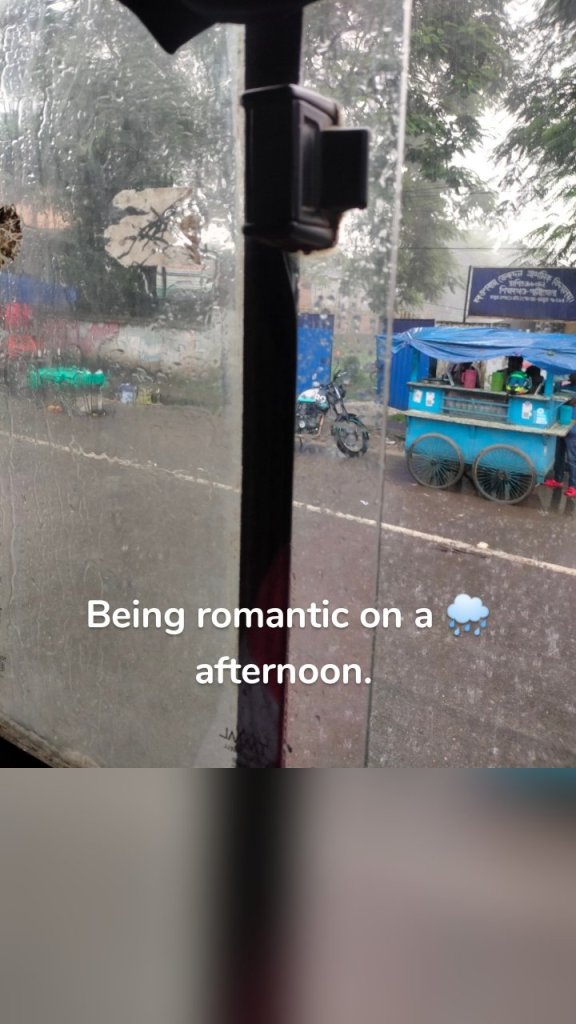 Being romantic on a 🌧️ afternoon. 